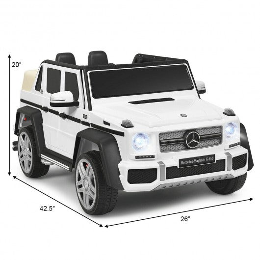 12V Licensed Mercedes-Benz G650 Kids Ride On Car-White