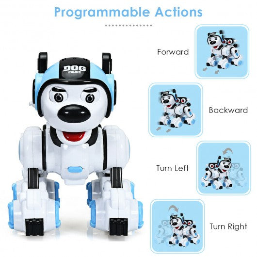 Wireless Programmable Interactive Remote Control Robotic Dog-Blue