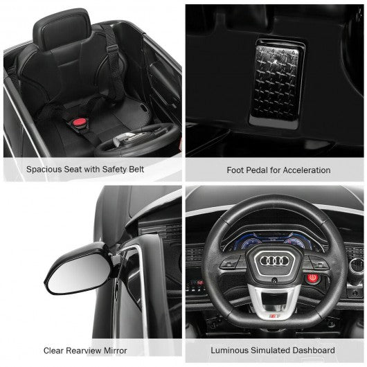 12V Licensed AudiQ8 Kids Ride On Car-Black