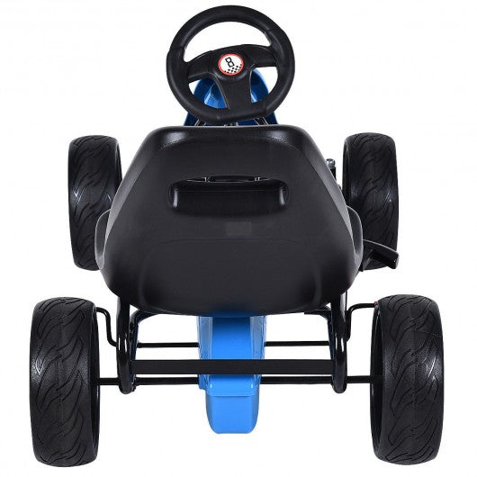 Outdoor Kids 4 Wheel Pedal Powered Riding Kart Car-Navy