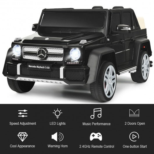 12V Licensed Mercedes-Benz G650 Kids Ride On Car-Black