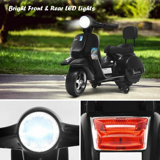 6V Kids Ride On Vespa Scooter Motorcycle for Toddler-Black