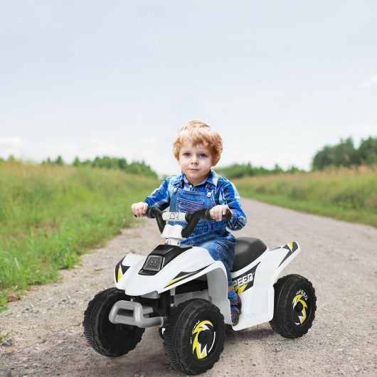 6V Kids Electric ATV 4 Wheels Ride-On Toy -White