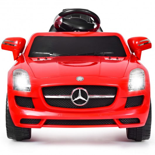 New Red Mercedes Benz sls r/c Mp3 Kids Ride on Car Electric Battery Toy-Red