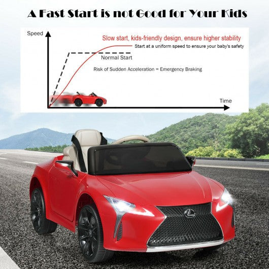 Kids Ride Lexus LC500 Licensed Remote Control Electric Vehicle-Red
