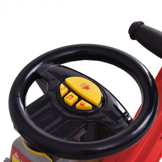 Electric Remote Control Riding Excavator Digger Car-Red