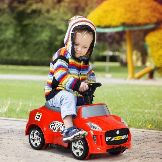 Kids Electric Ride On Car And Push Car Stroller -Red