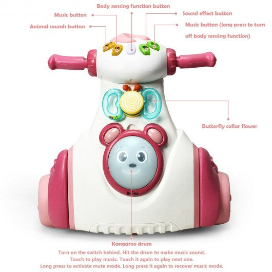 Baby Musical Balance Ride Toy-Pink