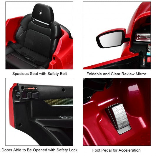 6V Licensed Maserati Kids Ride On Car-Red