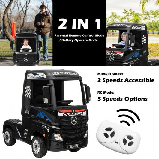 12 V Mercedes Benz Actros Electric Kids Ride on Truck w/ Remote Control & MP3