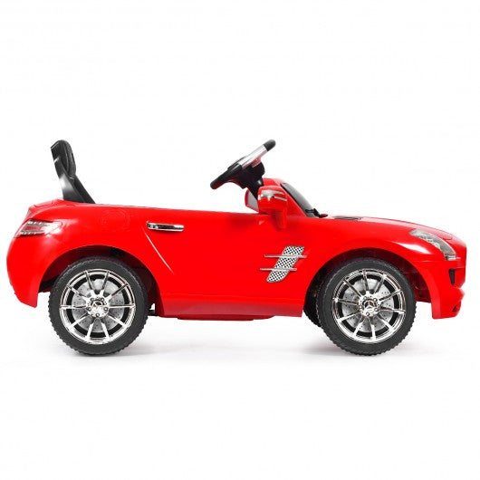 New Red Mercedes Benz sls r/c Mp3 Kids Ride on Car Electric Battery Toy-Red