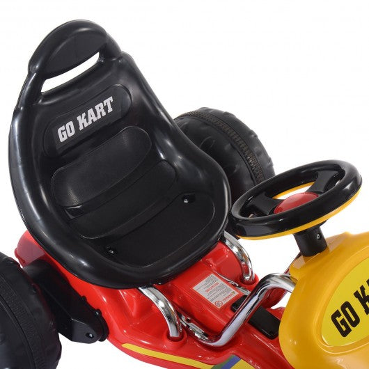 Go Kart Kids Ride On Car Pedal Powered Car 4 Wheel Racer Toy Stealth Outdoor-Red