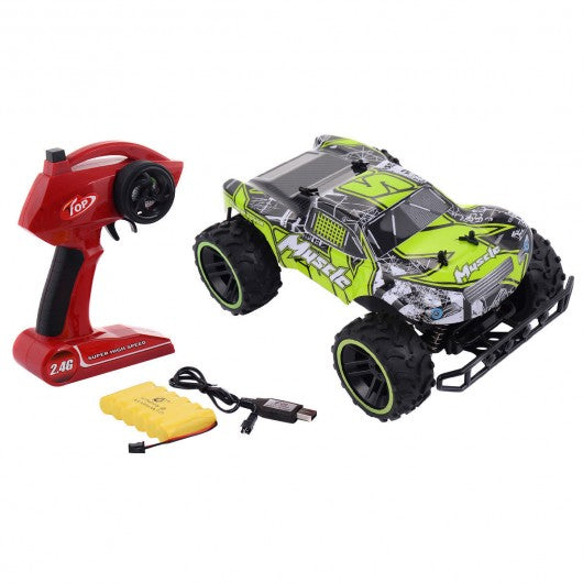 Green 1:12 2.4G RC Car Super High Speed Racing Car