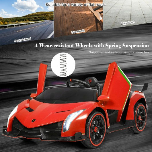 12V 2-Seater Licensed Lamborghini Kids Ride On Car with RC and Swing Function