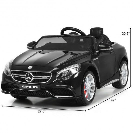 12 V Mercedes-Benz S63 Licensed Kids Ride On Car-Black