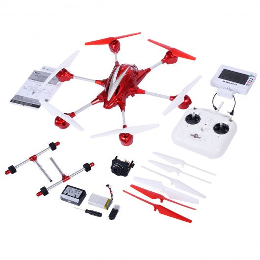 W609-8 4.5CH Super Alloy Remote Control Gyro RTF FPV Hexacopter HD Camera