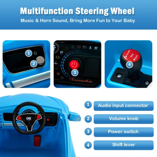 6V Kids Ride On Car with Remote Control-Blue