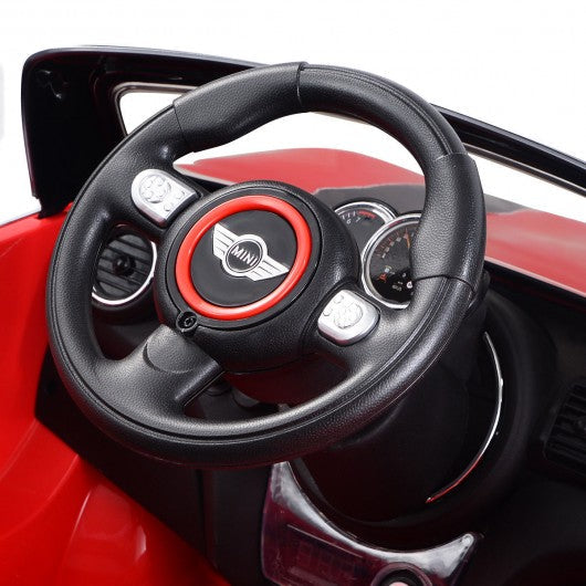 MINI Hatch 12V Electric Kids Ride On Car Licensed MP3 RC Remote Control-Red