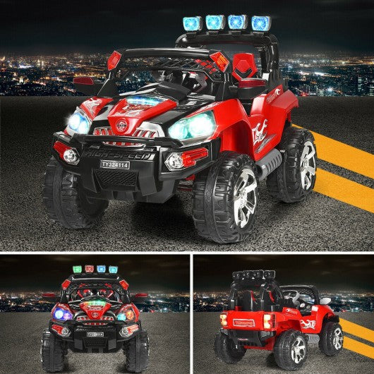 12 V Kids Ride On SUV Car with Remote Control LED Lights