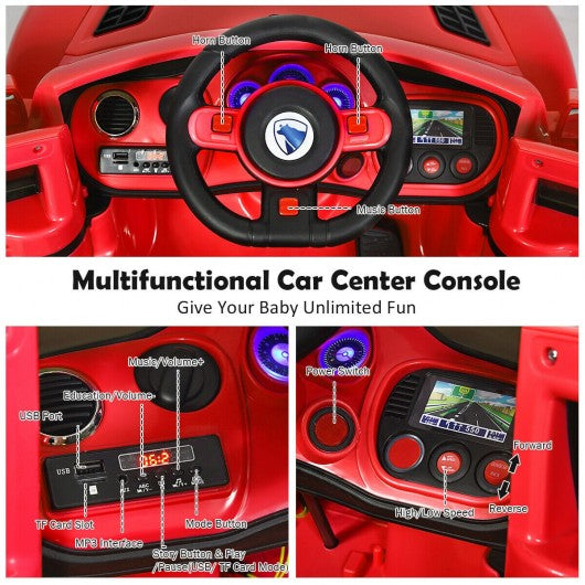 Kids Electric Ride On Car Battery Powered -Red