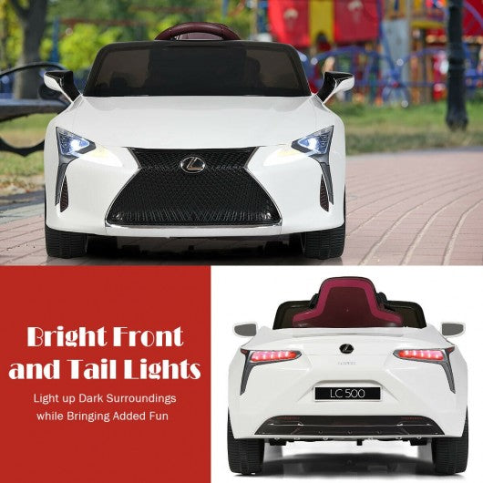 Kids Ride Lexus LC500 Licensed Remote Control Electric Vehicle-White