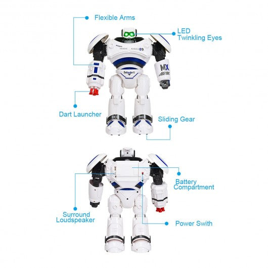 Remote Control Programmable Intelligent Combat Fighting Robot -Blue