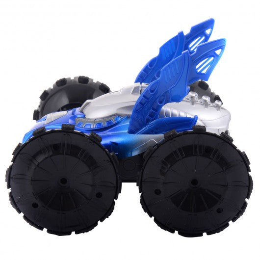 Electric Amphibious RC Car Remote Control Stunt Car 360° Spin Land Water Toy