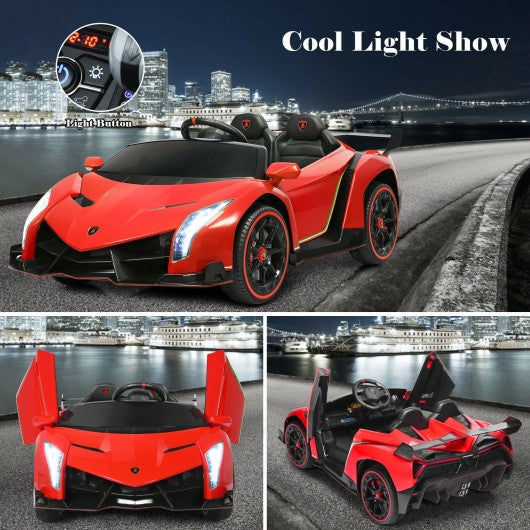 12V 2-Seater Licensed Lamborghini Kids Ride On Car with RC and Swing Function
