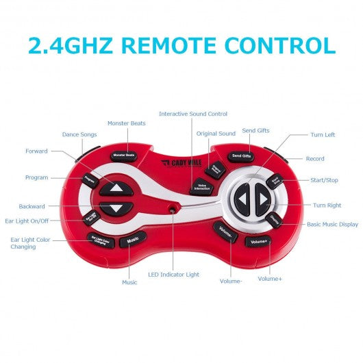 K3 Programmable Touch & Sound Control Piggy Sing Dance Robot-Red