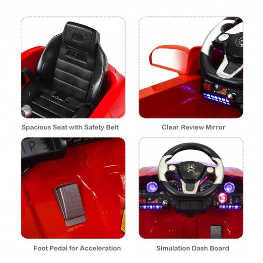 New Red Mercedes Benz sls r/c Mp3 Kids Ride on Car Electric Battery Toy-Red