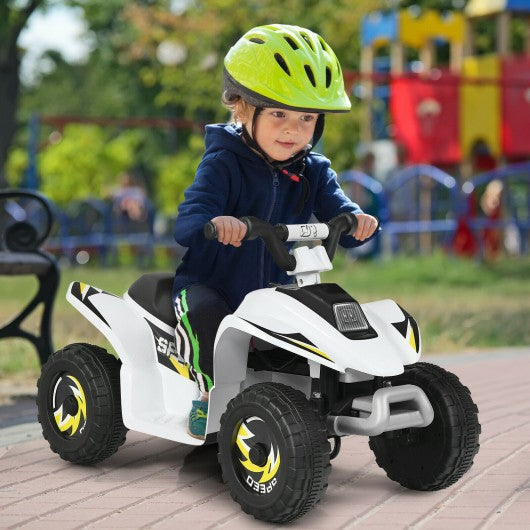 6V Kids Electric ATV 4 Wheels Ride-On Toy -White