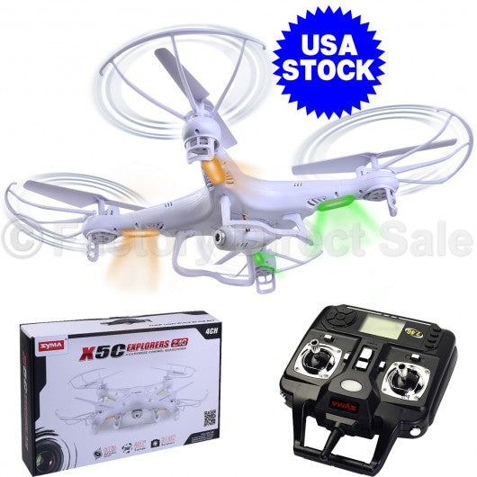 Syma X5C Explorers 2.4G 4CH 6-Axis Gyro RC Quadcopter with HD Camera RTF