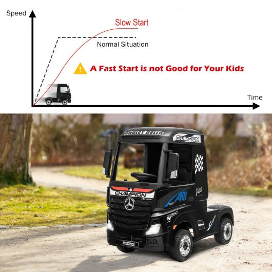 12 V Mercedes Benz Actros Electric Kids Ride on Truck w/ Remote Control & MP3