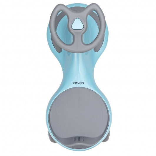 Wiggle Car Ride-on Toy with Flashing Wheels-Blue