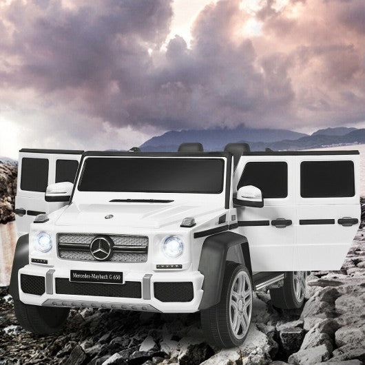 12V Licensed Mercedes-Benz G650 Kids Ride On Car-White