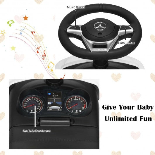 Mercedes Benz Licensed Kids Ride On Push Car-White