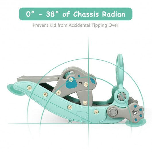 4-in-1Baby Rocking Horse Slide Set-Green