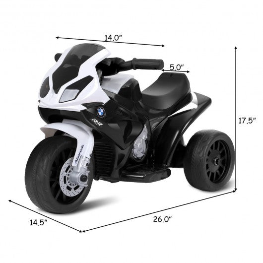 6V Kids 3 Wheels Riding BMW Licensed Electric Motorcycle-Black