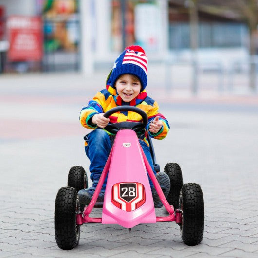 Kids Ride on Car Toy with Adjustable Seat-Pink