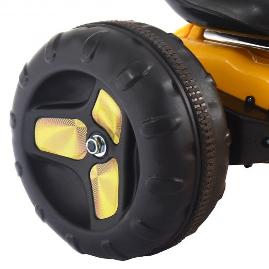 Go Kart Kids Ride Car Pedal Powered Car 4 Wheel Racer Toy Stealth Outdoor-Yellow