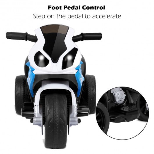 6V Kids 3 Wheels Riding BMW Licensed Electric Motorcycle-Blue