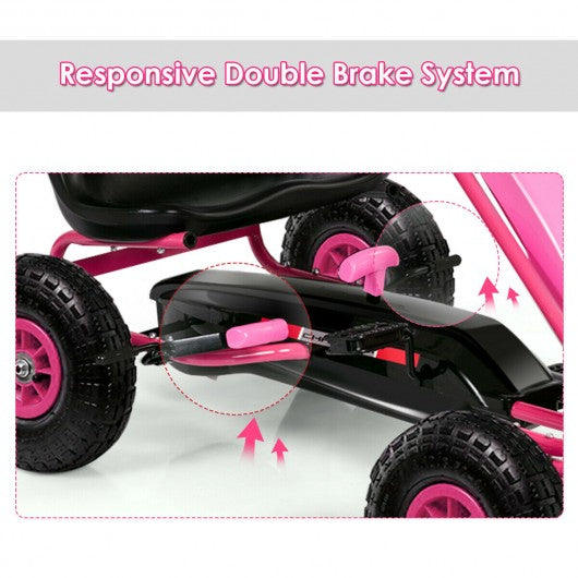 Kids Ride on Car Toy with Adjustable Seat-Pink