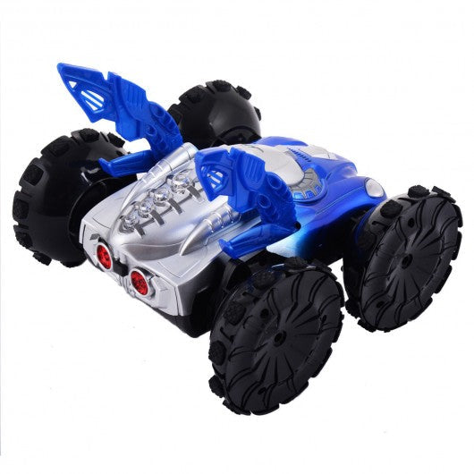 Electric Amphibious RC Car Remote Control Stunt Car 360° Spin Land Water Toy