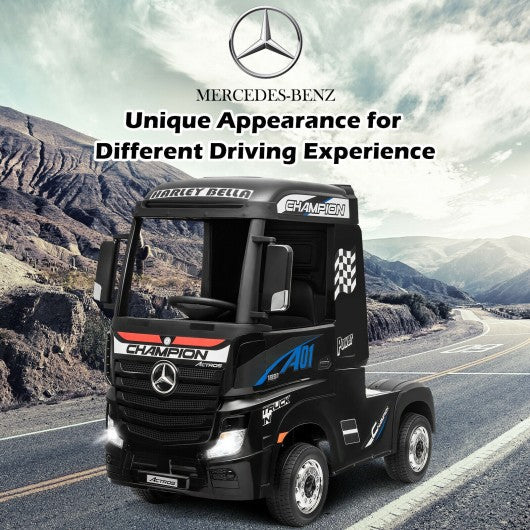 12 V Mercedes Benz Actros Electric Kids Ride on Truck w/ Remote Control & MP3