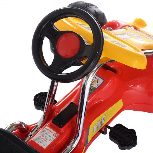 Go Kart Kids Ride On Car Pedal Powered Car 4 Wheel Racer Toy Stealth Outdoor-Red