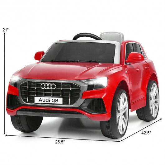 12V Licensed AudiQ8 Kids Ride On Car-Red