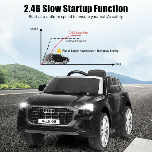 12V Licensed AudiQ8 Kids Ride On Car-Black