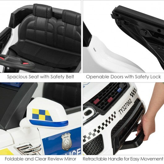 Kids 12 V Battery Powered Electric Ride on Car-White