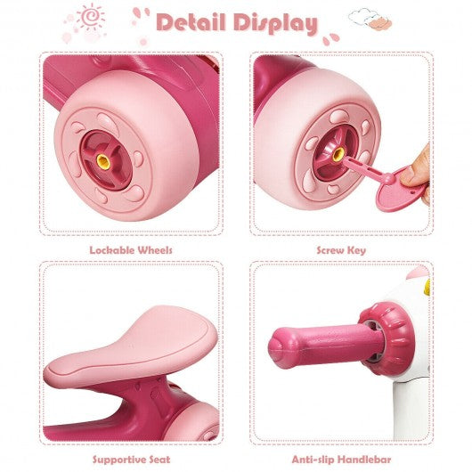 Baby Musical Balance Ride Toy-Pink