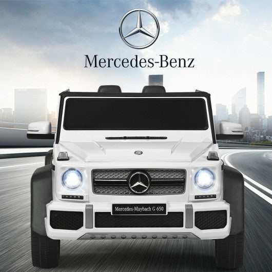 12V Licensed Mercedes-Benz G650 Kids Ride On Car-White
